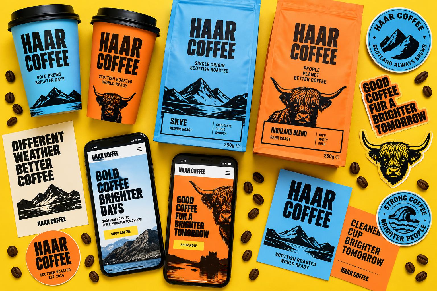 HAAR COFFEE brand identity board