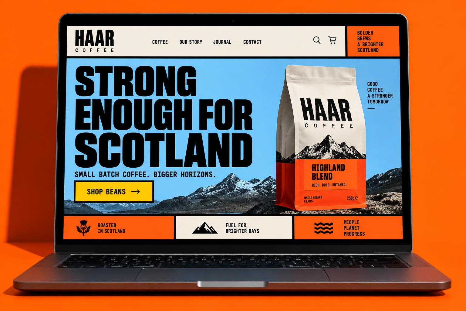 HAAR COFFEE website concept