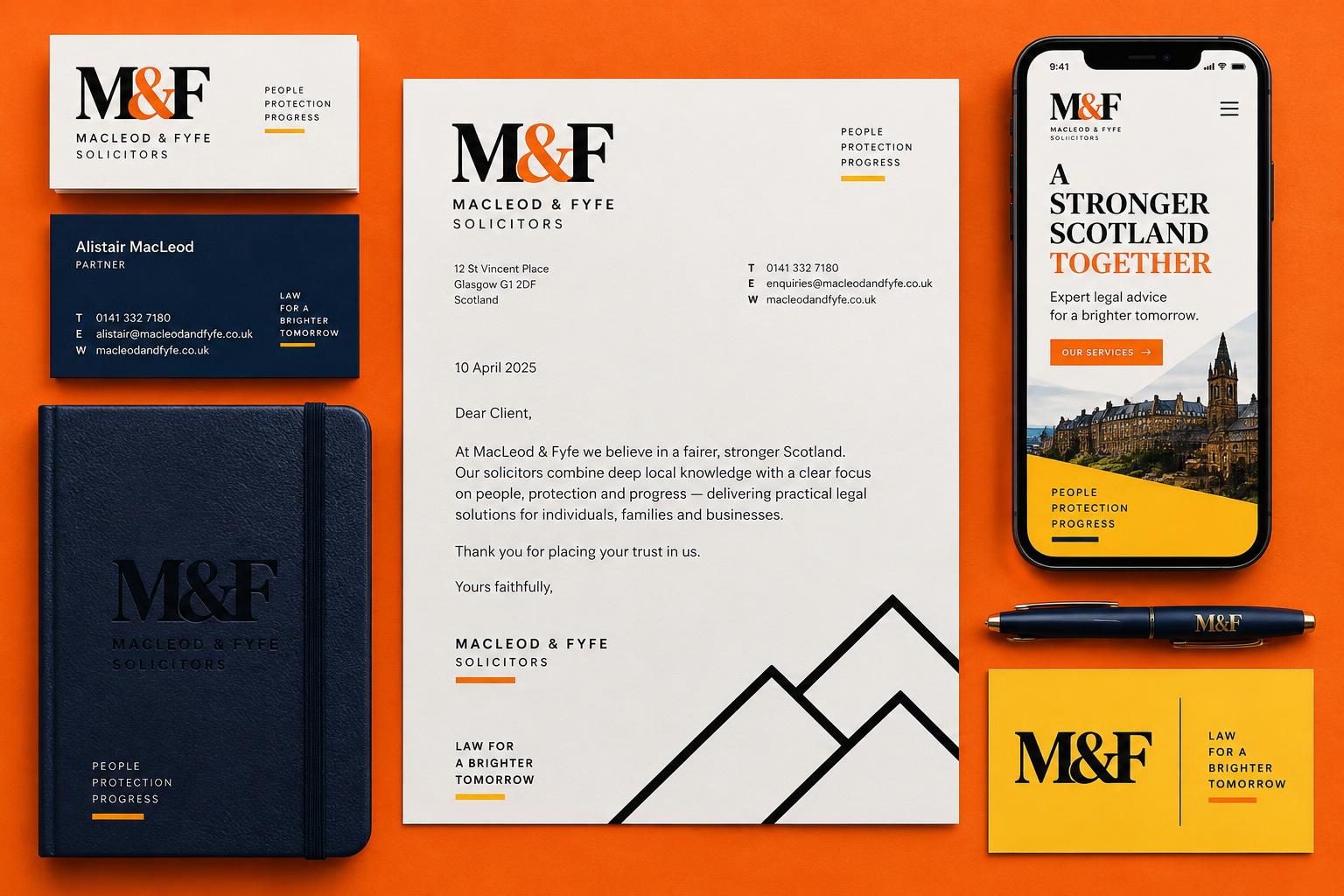 MACLEOD & FYFE brand identity board