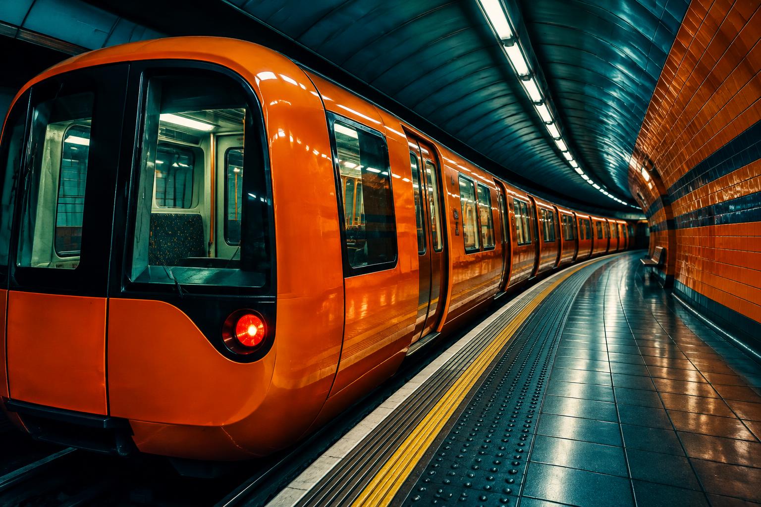 The Glasgow Subway in bold colour